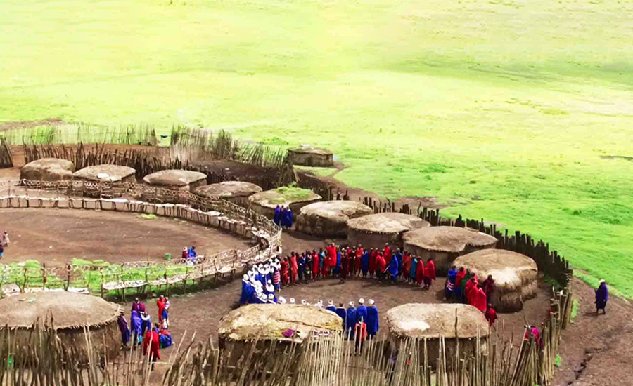 Masai Village in Ngorongoro Crater